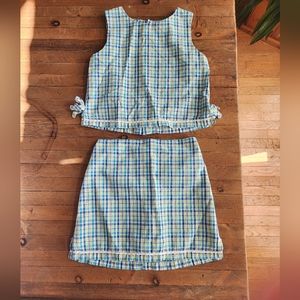 Two piece tank and skirt